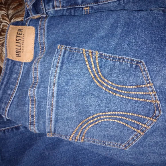 Vintage Y2K Hollister women's stretch jeans pants flare distressed 32 × 31 15 - Picture 3 of 5